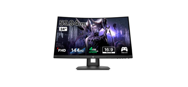 HP FHD Curved 게이밍 모니터, HP FHD X24C, 59.9cm 1