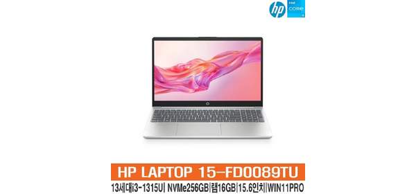 SM HP 노트북 15-FD0089TU-11(윈도우) 인텔 i3 CPU+메모리8GB추가장착(총16GB), 15-FD0089TU, WIN11 Pro, 16GB, 256GB, 실버