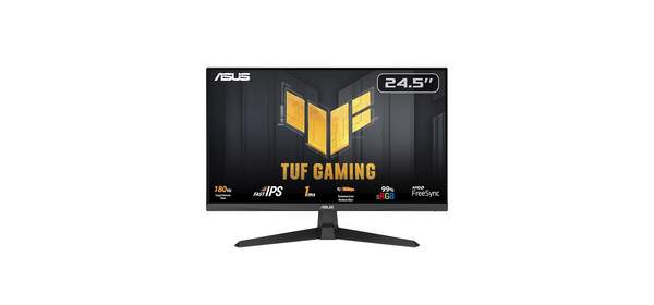 ASUS TUF 게이밍 25인치(24.5인치 시청 가능) 1080P 모니터(VG259Q3A) - FHD 180Hz 1ms 빠른 IPS 익스트림 로우 모션 블러 프리싱크, 25" 180Hz FreeSync FHD 1ms 1