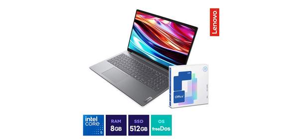 레노버 V15 G5 IRL 아이디어패드 코어5-120U 한컴오피스 패키지 FreeDos, 83HF002LKD, Free DOS, 16GBGB, 512GB, 루나 그레이 1