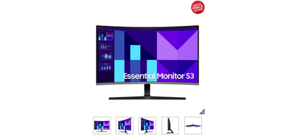 삼성전자 에센셜 커브드 모니터 S39GD 곡면 주사율 100Hz, LS27D390GAKXKR, 68.6cm