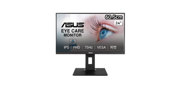 에이수스 FHD 회전 피벗 시력보호 모니터, 605mm, VA24DQLB 1
