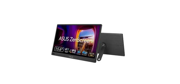ASUS ZenScreen 16인치 휴대용 USB 모니터(MB169CK) - 풀 HD IPS 듀얼 USB-C 미니 HDMI 아이 케어 플리커 프리 블루 라이트 필터, 16인치 IPS 듀얼 USB-C 미니 HDMI 1