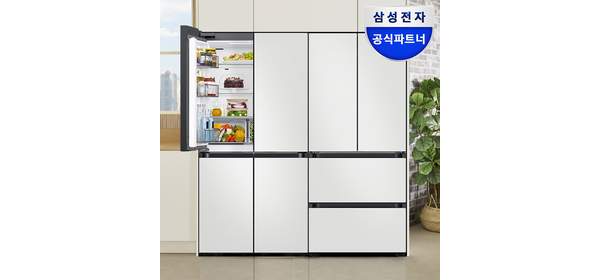삼성 비스포크 키친핏 냉장고 김치 세트 4도어 RM70F63R2A+RK70F42M2A ALL코타화이트 1