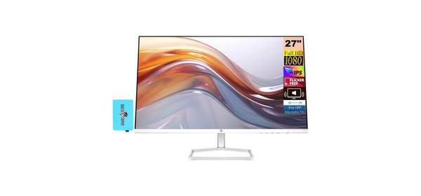 HP 27인치 FHD IPS1920x1080 모니터Docztorm Dock 포함 스피커 번들 100Hz 주사율 플리커 프리 2배 HDMI 1배 VGA 가정 및 비즈니 1