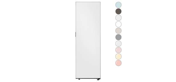 삼성전자 비스포크 키친핏 1도어 좌열림 347L 냉동고 방문설치, 코타화이트, RZ34C7905AP 2