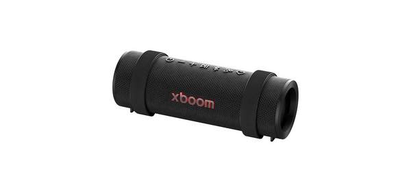 LG xboom Grab Core by will.i.am 스포츠 운동 선수 휴대용 야외 블루투스 스피커 최대 19시간 IP67 방진 방수 조절 가능한 스트랩. 자전거 하이킹에