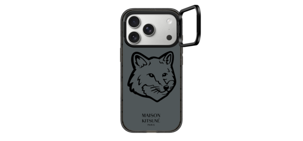 케이스티파이 CASETiFY 아이폰 17 프로 맥세이프 호환 임팩트 링 스탠드 케이스 Maison Kitsuné Bold Fox Head Slate Grey - 매트 블, {Size} {Color} -  블랙 1