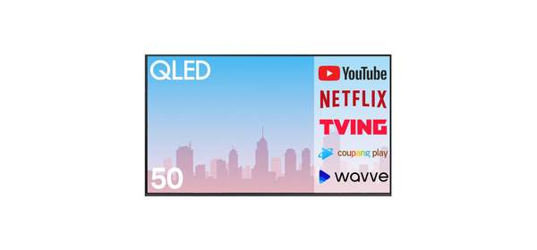 삼성전자 4K UHD QLED 스마트 TV 50인치 퀸텀닷 50Q60, 방문설치, 벽걸이형, 50인치(127cm) 1