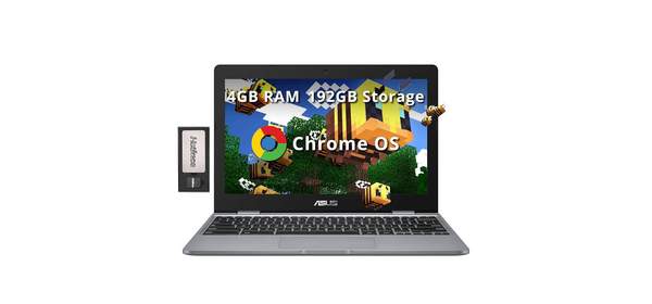 ASUS 14인치 FHD 노트북 인텔 셀러론 N4500 프로세서 4GB RAM 224GB 스토리지(64GB eMMC+160GB 도킹 스테이션 세트) 인텔 아이리스 Xe, Light Gray 1