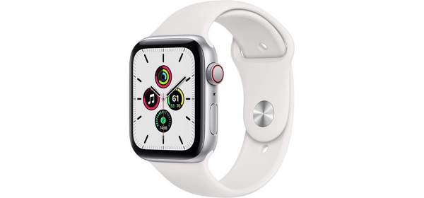 Apple Watch SEGPS 셀룰러 40mm - 흰색 스포츠 밴드가 있는 실버 알루미늄 케이스갱신