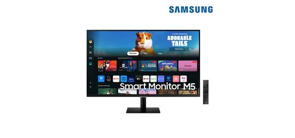 삼성 스마트모니터 M5 S32BM501 화이트 유튜브 넷플릭스 OTT 무선 덱스 DeX 미러링 오피스365 웹캠호환 IoT SmartThings 1