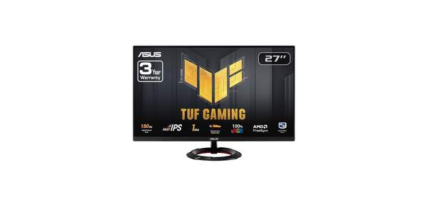 ASUS TUF 게이밍 27인치 1080P 모니터 (VG279Q3R) - 풀 HD 180Hz 고속 IPS 익스트림 로우 모션 블러 1ms FreeSync 가변 오버드, 164484 ASUS TUF 게이밍 27인치 1080P