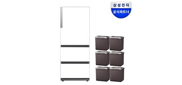 삼성 비스포크 김치냉장고 스탠드형 3도어 신형 김치플러스 화이트 300리터급 328L, 에센셜 화이트(메탈) 1