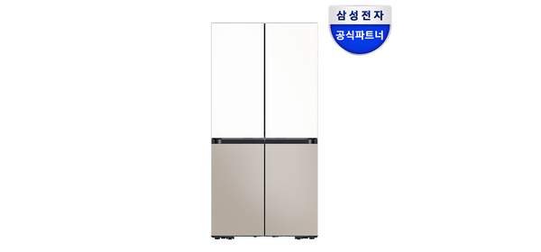 삼성전자 비스포크 키친핏 MAX 냉장고 1등급 AI 하이브리드 RM70F64R1ZG 4도어 637L UV청정탈취 1