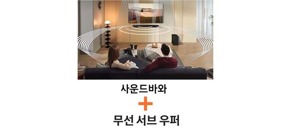 LG전자 사운드바 2.1채널 블루투스 고출력 무선 서브 우퍼+사운드바 세트, LG정품-사운드바+무선서브우퍼 (세트)