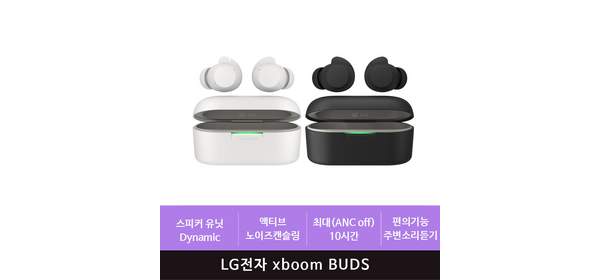 LG전자 Xboom BUDS 그래핀 드라이버/ANC/주변소리듣기(zoaa), 화이트 1