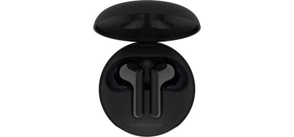 LG 톤 프리 FN4 진정 무선 블루투스 이어버드 저자극 편안 이어젤 헤드폰 메리디안 사운드 각 이어버드에 듀얼 마이크 PX4 방수 블랙, Black