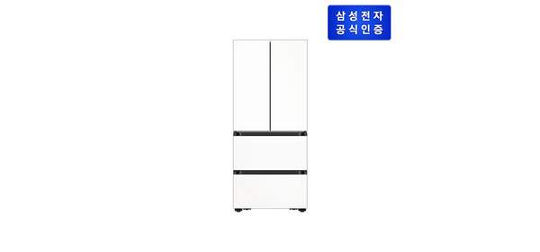 (삼성전자) Bespoke AI 김치플러스 키친핏 4도어 김치냉장고 (RK70F42M3Z)(420L/에센셜 화이트)(배송/설치/폐가전 회수), RK70F42M3Z, 에센셜 화이트