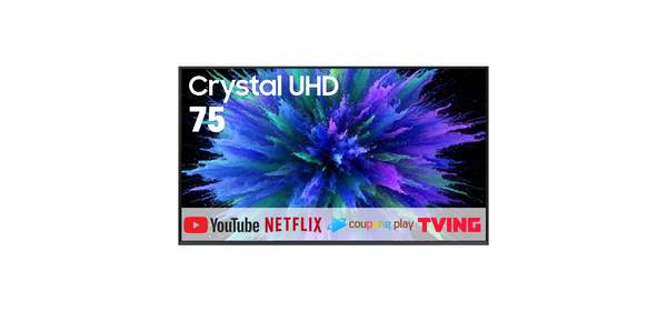삼성전자 75인치 크리스탈 Crystal 4K UHD 유튜브 넷플릭스 디지니 스마트 LED TV 75TU690T, 방문설치, 벽걸이형 1