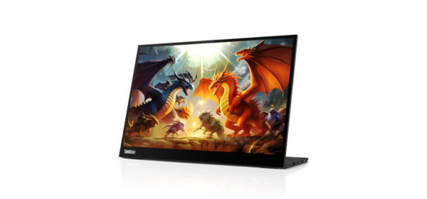 레노버 ThinkVision M14d 14인치 휴대용 모니터 미러링 USB-C, M14d(검정), 35cm