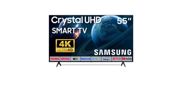 삼성 55인치 TV 4K UHD 스마트TV 55TU7000 LED 미러링 넷플릭스 유튜브, 방문설치, 스탠드형 1