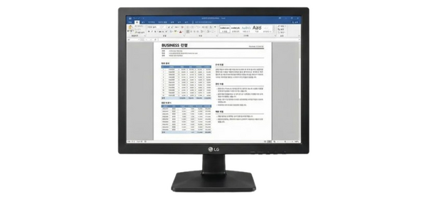 LG전자 17형 스퀘어 LCD 모니터 17MB15P 1280x1024 VGA(D-Sub) 단자 블랙 (사무/업무/POS용), 43cm 1