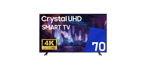 삼성 70인치 최신형 크리스탈 4K UHD 스마트TV, 고객직접설치, 스탠드형, 177cm(70인치) 1