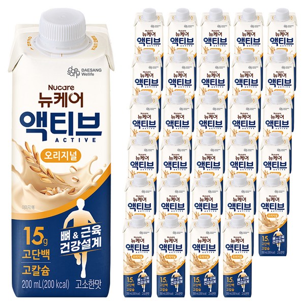 뉴케어 정품 액티브 오리지널, 200ml, 48개