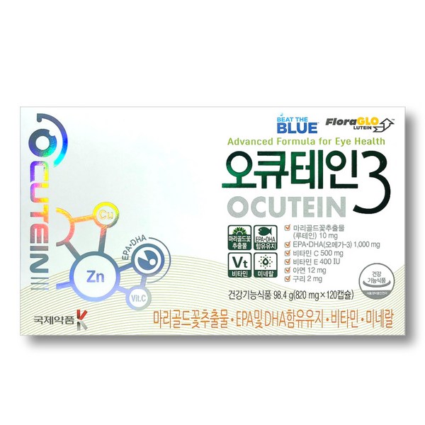국제약품 오큐테인3 120캡슐 루테인 지아잔틴, 120정, 3개