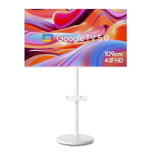 스카이뷰 화이트에디션 삼탠바이미 109cm(43인치) FHD 스마트 이동식 TV 중소바이미 삼텐바이미