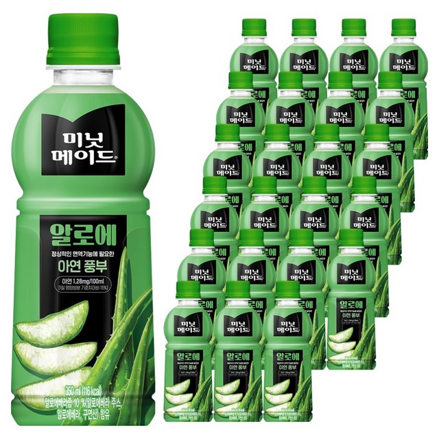 미닛메이드 알로에 주스, 350ml, 24개