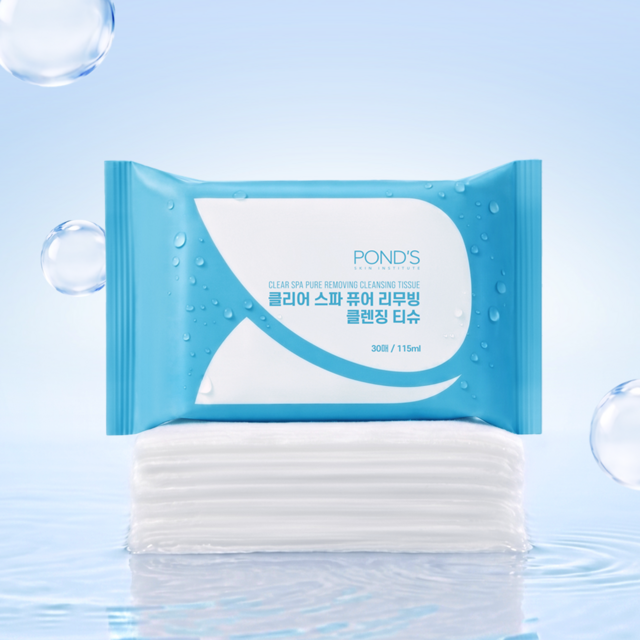 폰즈 클리어 스파 퓨어 리무빙 클렌징 티슈 솔직 후기 | 피부 타입별 분석 - 상품 이미지 2