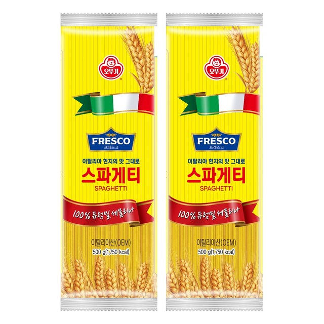 오뚜기 프레스코 스파게티 면, 500g, 2개