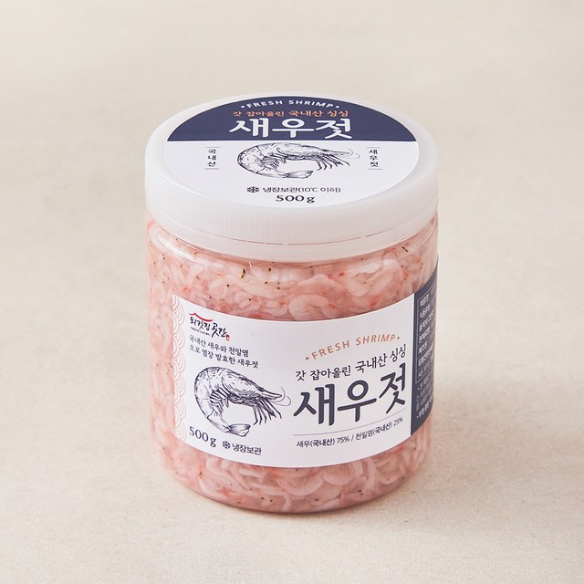 외갓집곳간 갓 잡아올린 국내산 싱싱 새우젓, 500g, 1개
