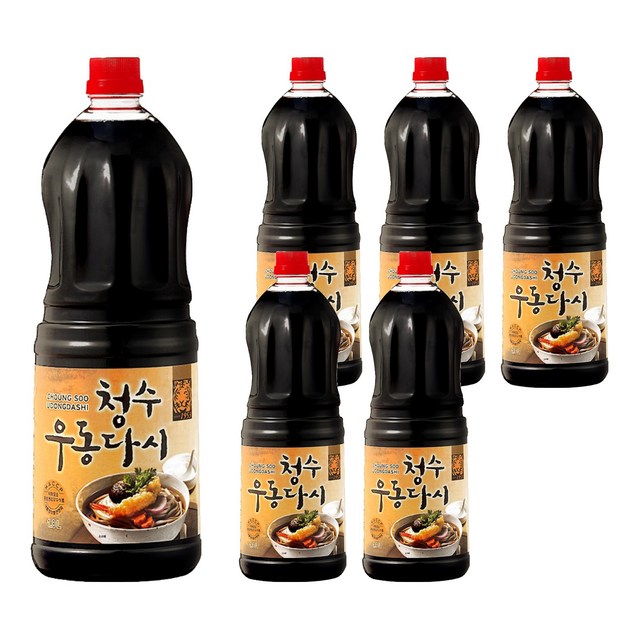 청수식품 우동다시 소스, 1.8L, 6개