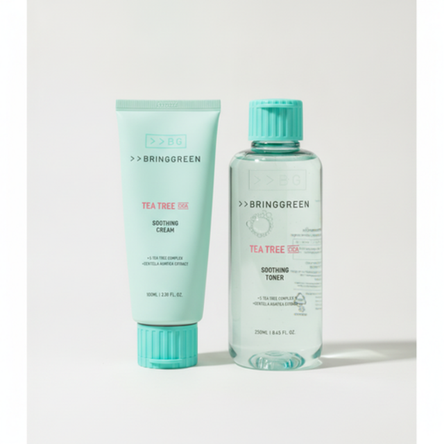 (브링그린) 티트리 시카 수딩 토너(250ml)&크림(100ml) 세트 솔직 후기 | 피부 타입별 분석 썸네일
