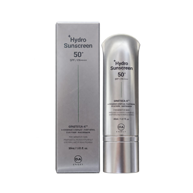 [공식] SPF 50 디에이이펙트 하이드로 선스크린 광노화케어 자외선보호 선크림 썬크림 파데프리 리페어 장벽개선 기미 잡티 개선, 30ml, 1개