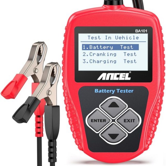 ANCEL BA101 자동차 배터리 테스터 12V 배터리 분석기 2000CCA 220AH 자동차 자동차 배터리 스캐너 다국어, 1개 추가사진