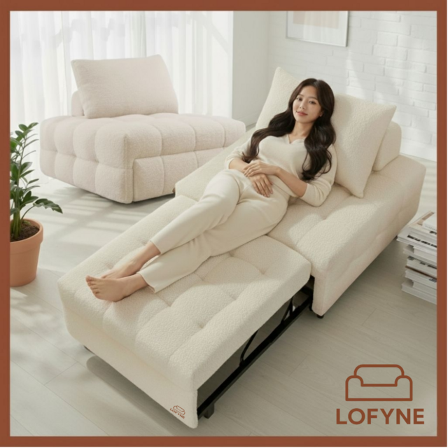 로파인(LOFYNE) 아늑한 접이식 쇼파베드 소파베드 접이식 침대 1인용 매트리스 쇼파침대 소파침대 2인용 원룸 1인 가죽 패브릭 거실소파 소파추천