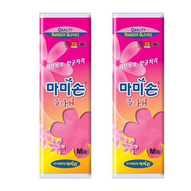 마미손 플라워 고무장갑