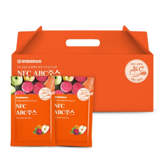 참앤들황토농원 NFC 착즙 ABC주스, 70ml, 30개