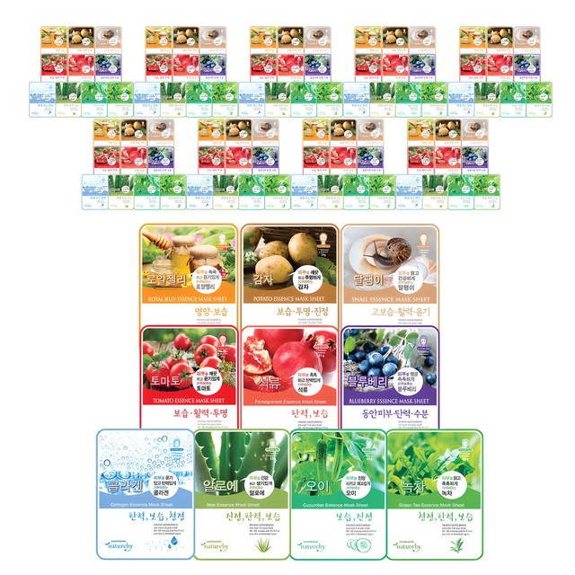 natureby 에센스 마스크팩 A타입 10종 x 10p 세트 솔직 후기 | 실사용자 리뷰 분석 - 대표 이미지