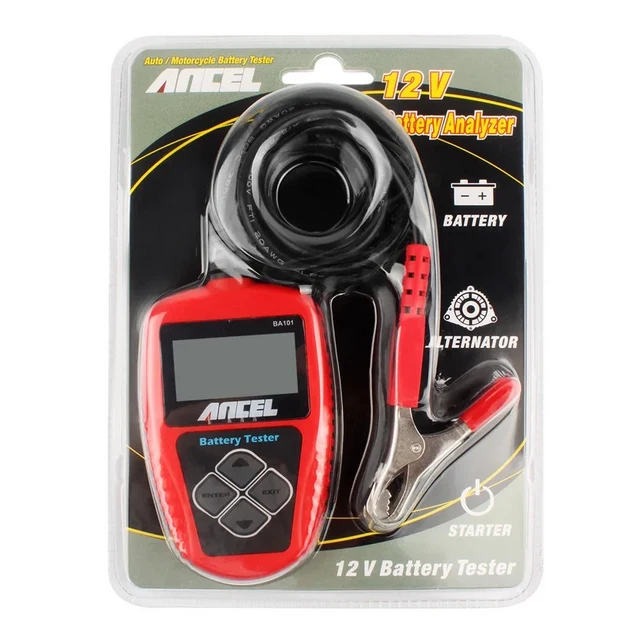 ANCEL BA101 자동차 배터리 테스터 12V 배터리 분석기 2000CCA 220AH 자동차 자동차 배터리 스캐너 다국어, 1개 대표사진