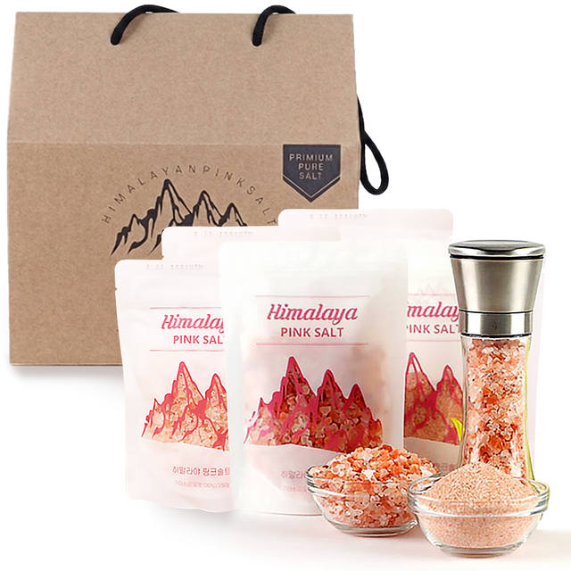 고급 선물세트 히말라야 핑크솔트 선물세트 250g x 5팩 + 그라인더 명절 선물세트 실사용 사진