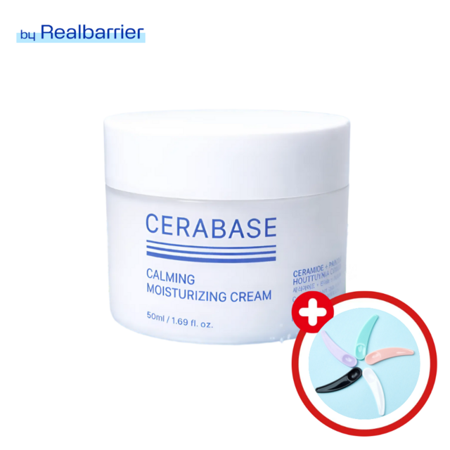 바이리얼베리어 세라베이스 카밍 모이스처라이징 크림 + 코즈멧 미니 스파츌라 세트, 50ml, 1개