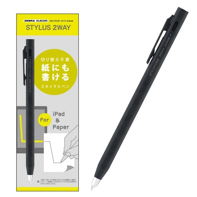제브라 스타일러스 펜 투웨이 0.5mm 블랙 iPad+종이