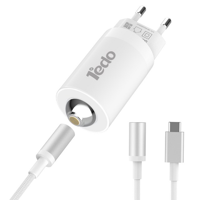 1edo GaN 30W PD PPS 마그네틱 포트 고속 충전기 C타입 케이블 3A/1.8 M 포함