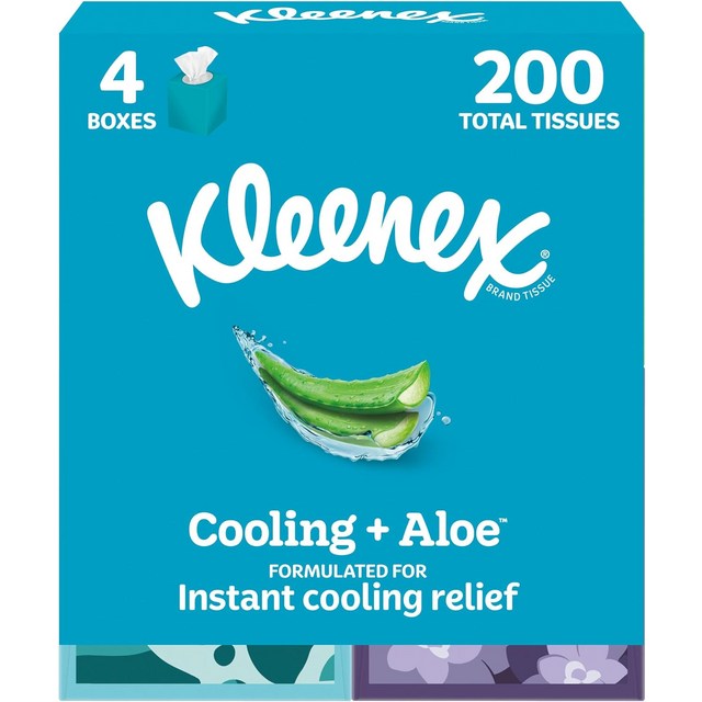 Kleenex 쿨링 + 알로에 페이셜 티슈 큐브 박스 4개 박스당 티슈 ... 실사용 후기 | 효과 있을까? 썸네일