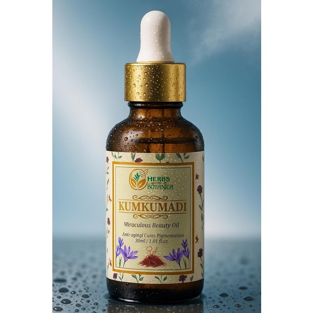 허브 보타니카 쿰쿠마디 오일 아유르베다 페이스 사프란 함유 세럼 모이스처라이저 26 30ml Vitamin C Serum with Hyaluronic Acid 이미지 2